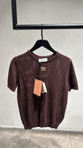 Premium Women's Regular Fit Knit T Shirt - Brown