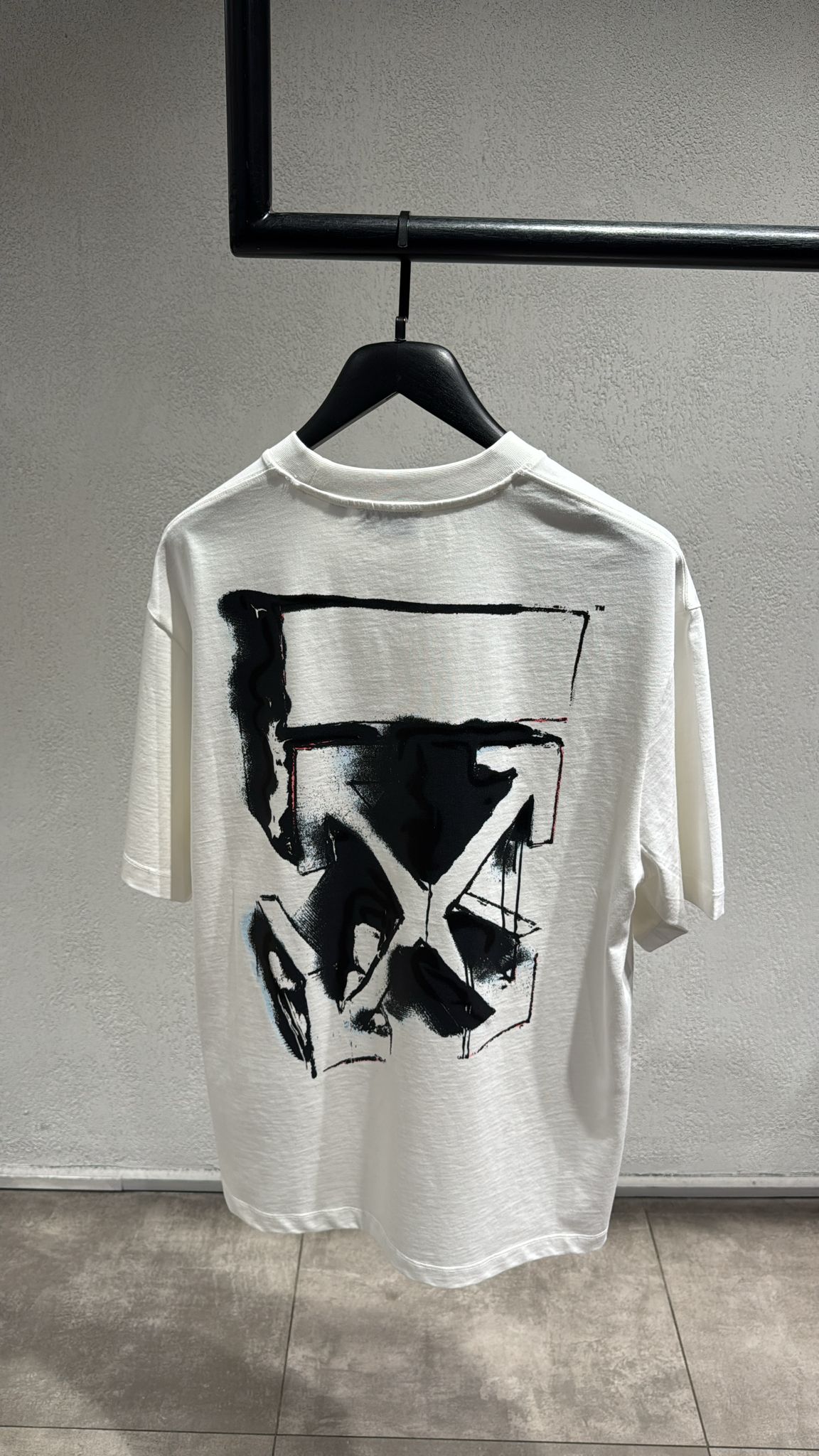 Premium Men's Oversize Fit T Shirt - Black/White
