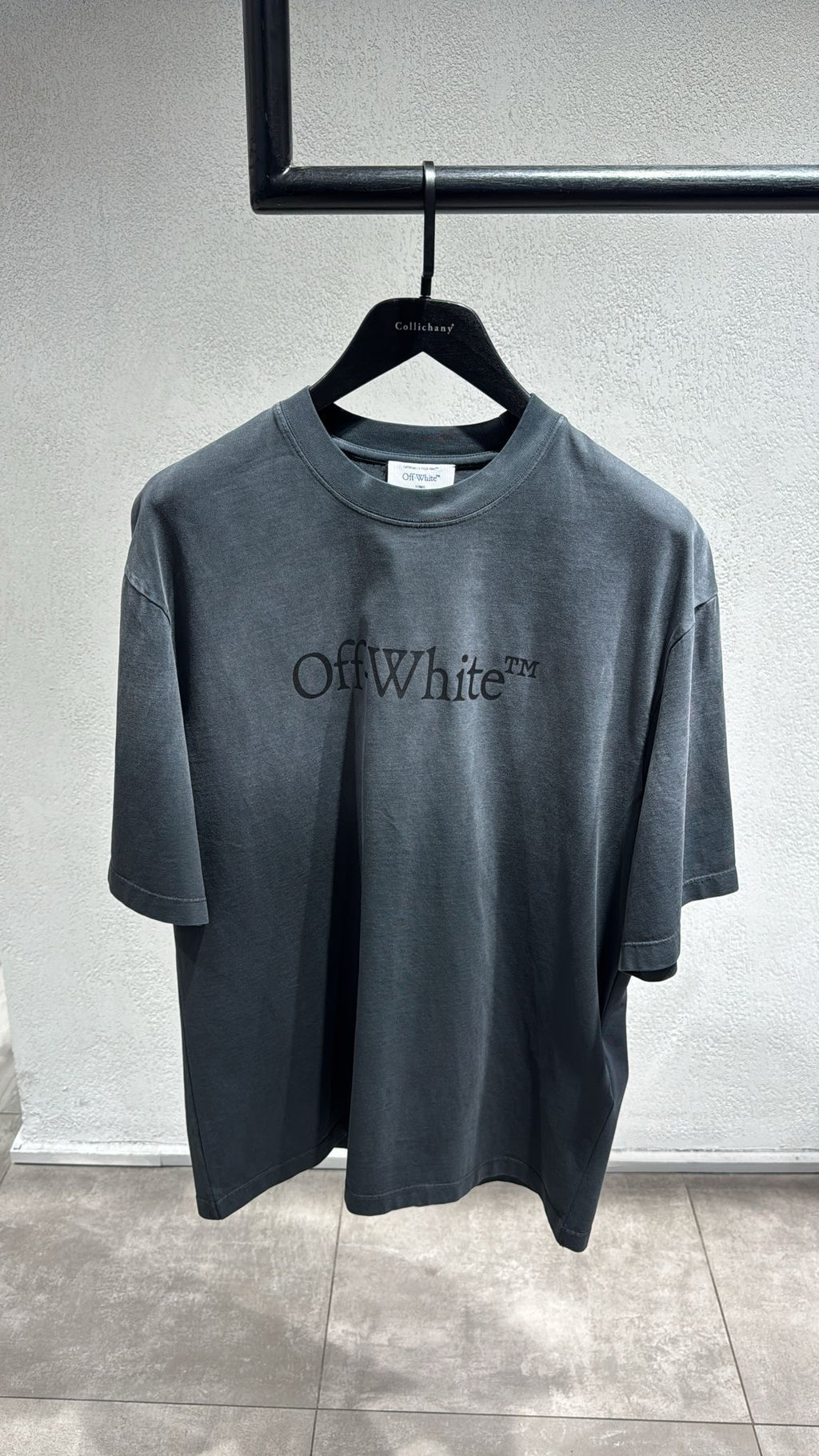Premium Oversize Fit Tee - Washed Blue/Black