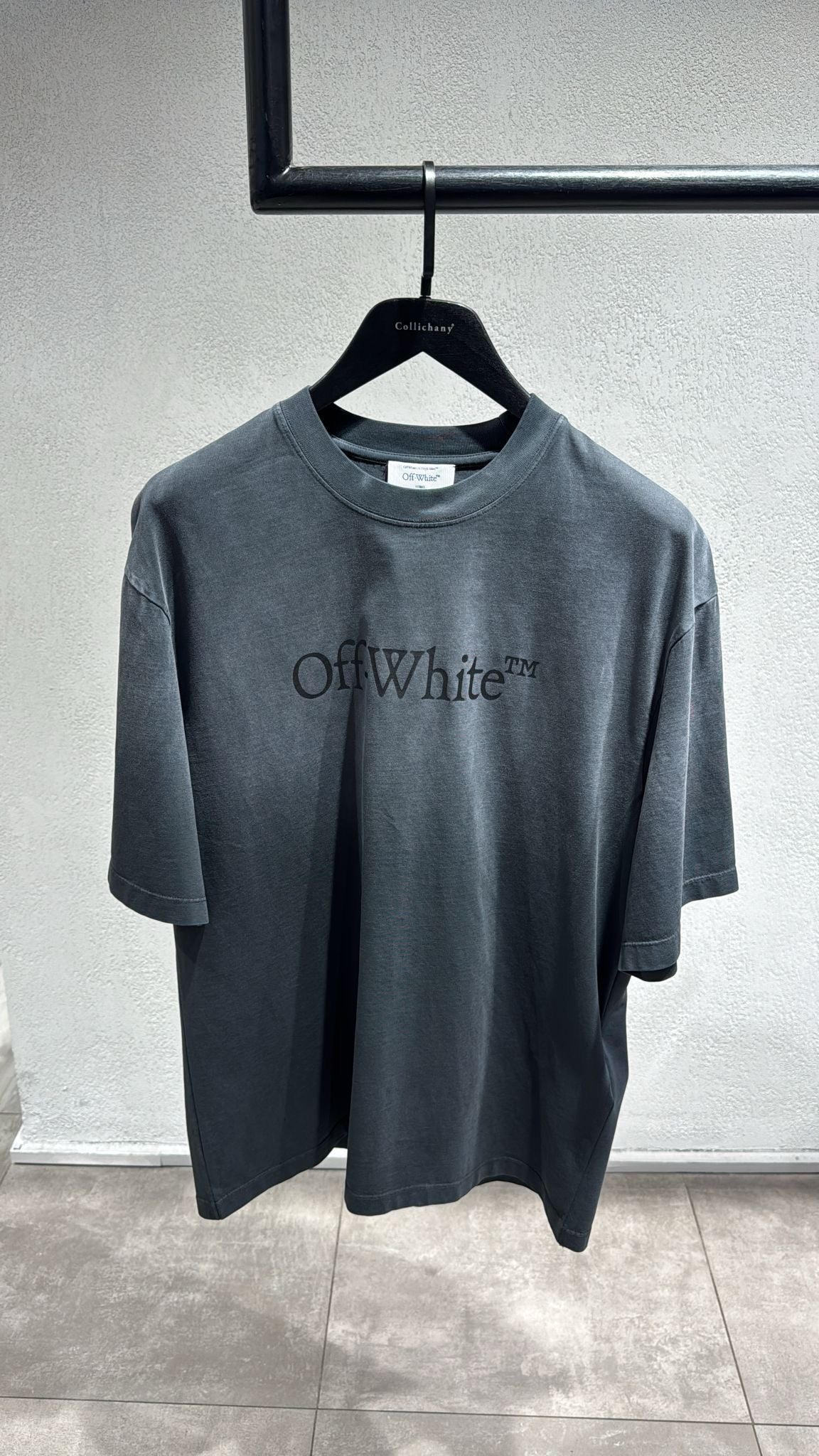 Premium Oversize Fit Tee - Washed Blue/Black