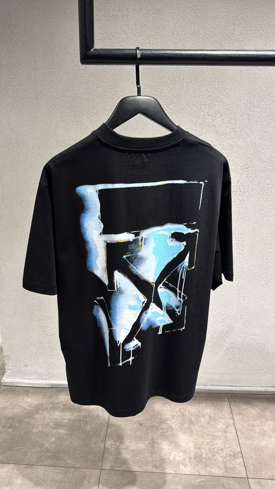 Premium Men's Oversize Fit T Shirt - Black/White