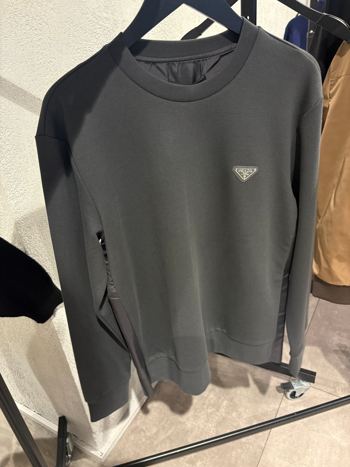 P Charcoal Grey Crewneck Jumper