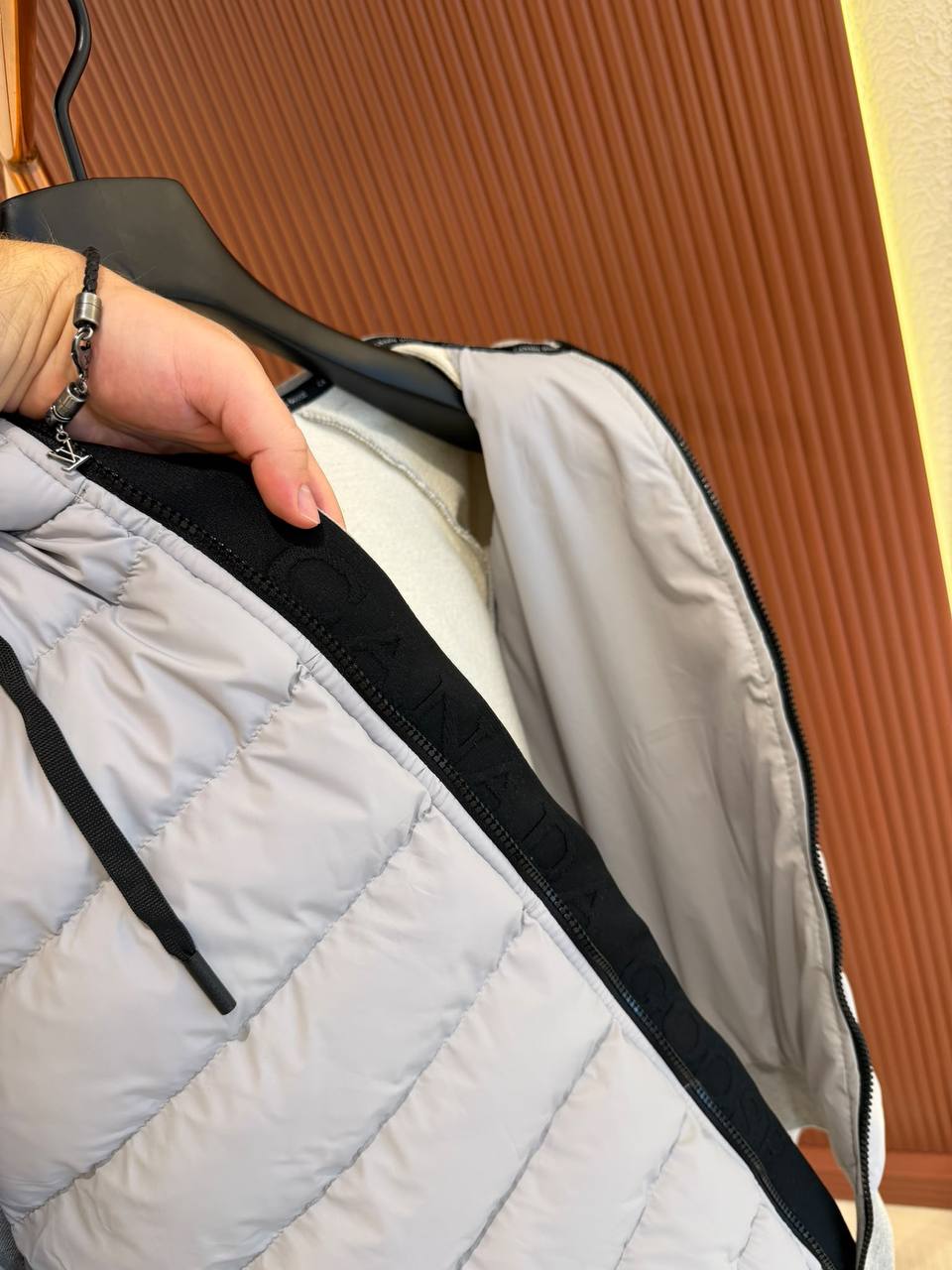 CG Grey Padded Front Hooded Cardigan Jacket