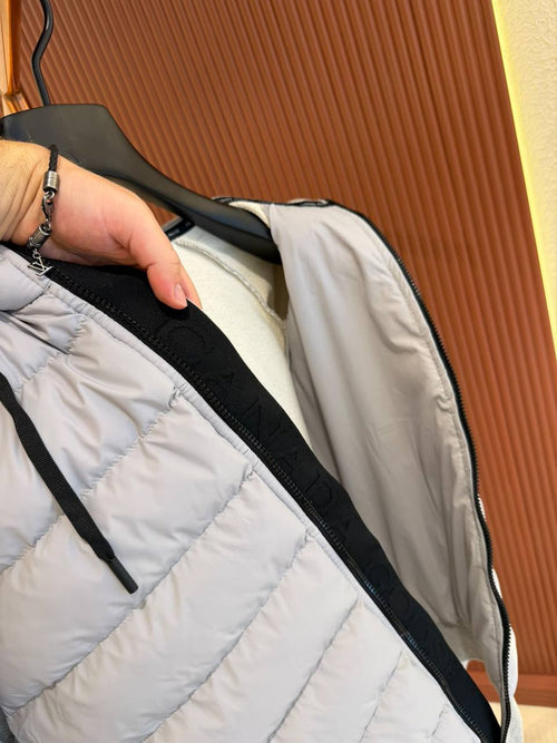 CG Grey Padded Front Hooded Cardigan Jacket