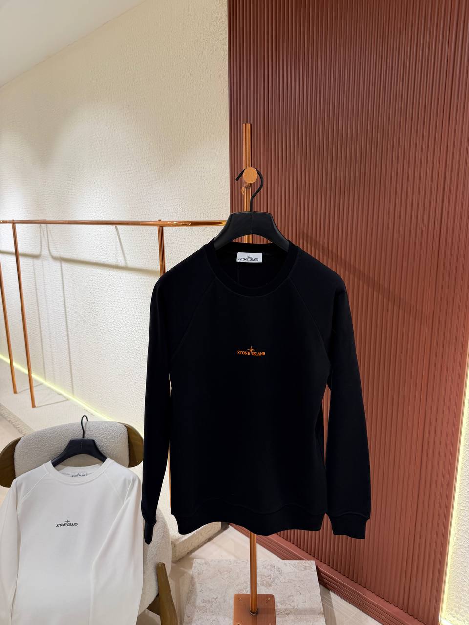 Di Navy Textured Knit Crewneck Jumper Navy/Black