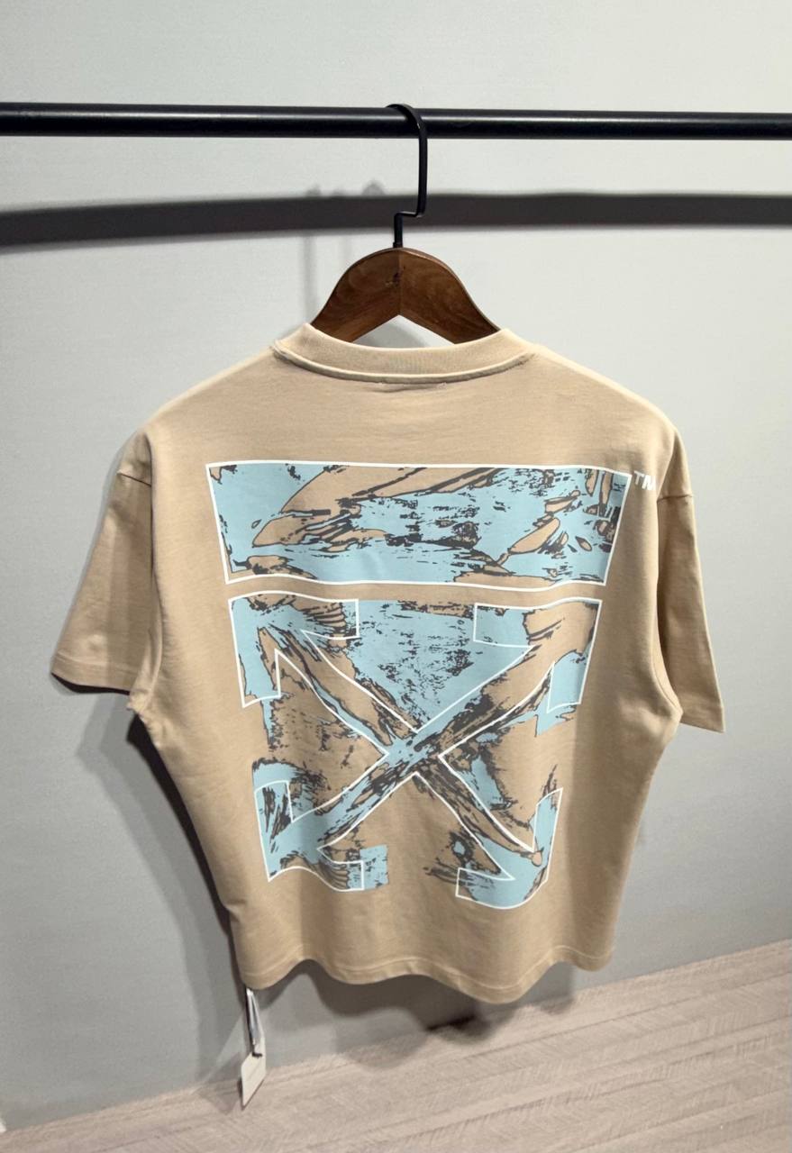 Premium Oversize Fit Tee - Black/White/Beige