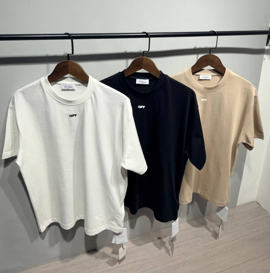 Premium Oversize Fit Tee - Black/White/Beige
