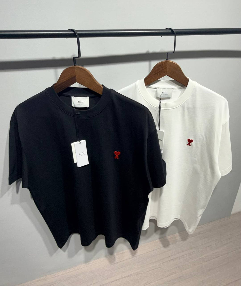 Premium Oversize Fit Tee - Black/White