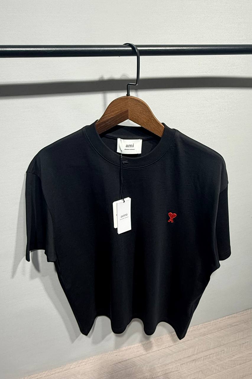Premium Oversize Fit Tee - Black/White