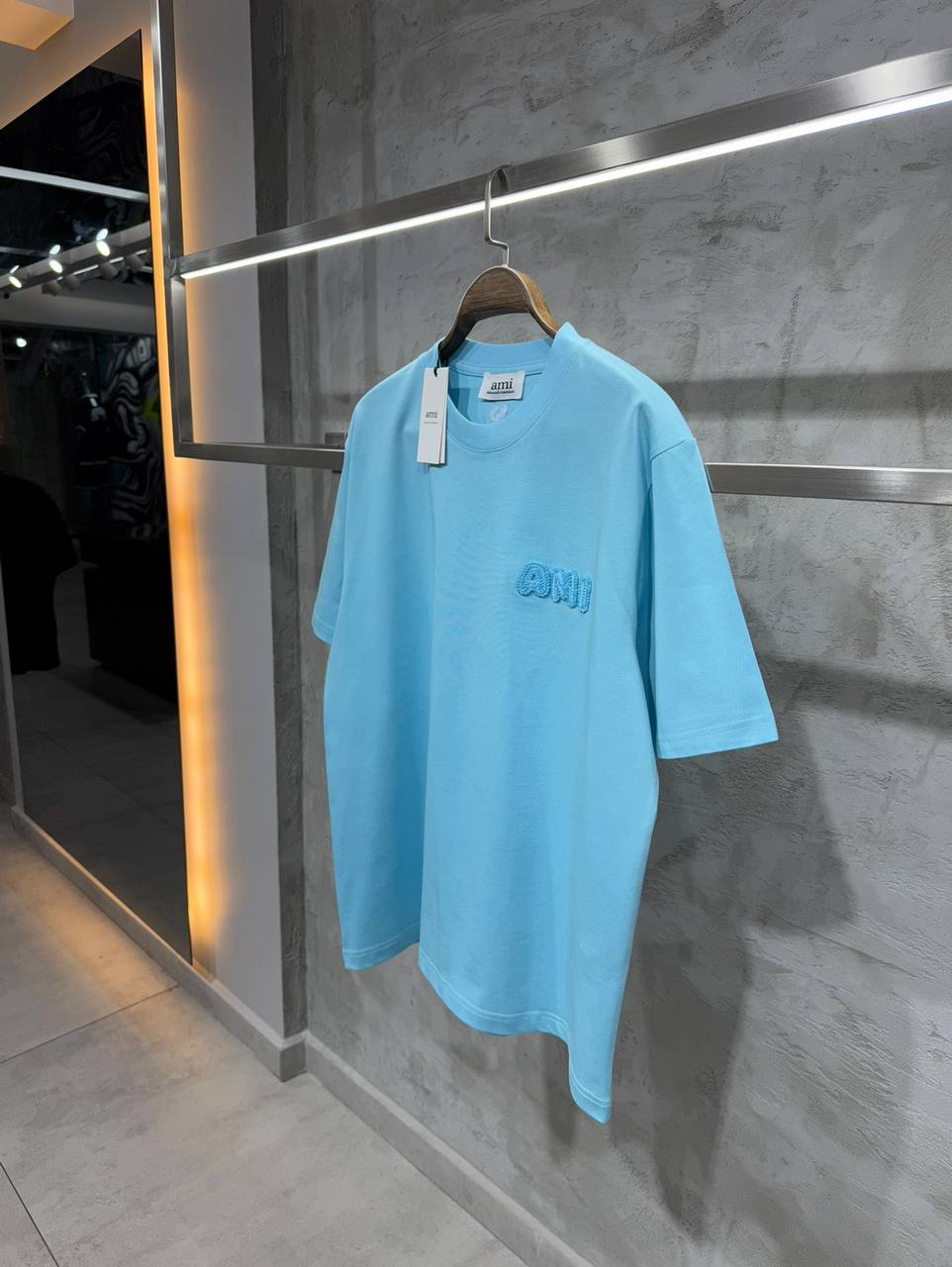 Premium Oversize Fit Tee - White/Blue