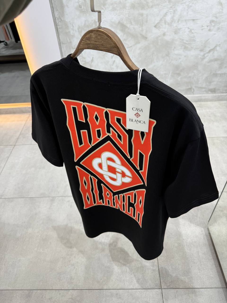 Premium Oversize Fit Tee - Black/Light Blue